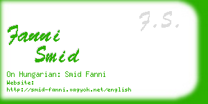 fanni smid business card